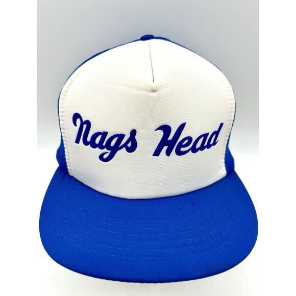 Vintage Nags Head SnapBack Hat Beach USA Destination 80s Vacation Trucker Dad - Picture 2 of 11